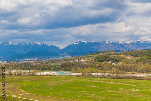 Tableau sur toile The river Piave in Italy