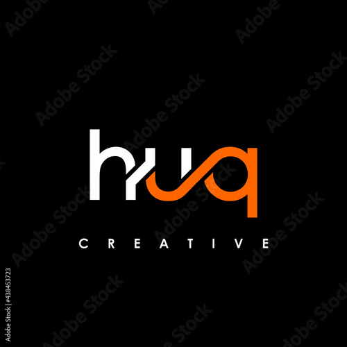 HUQ Letter Initial Logo Design Template Vector Illustration