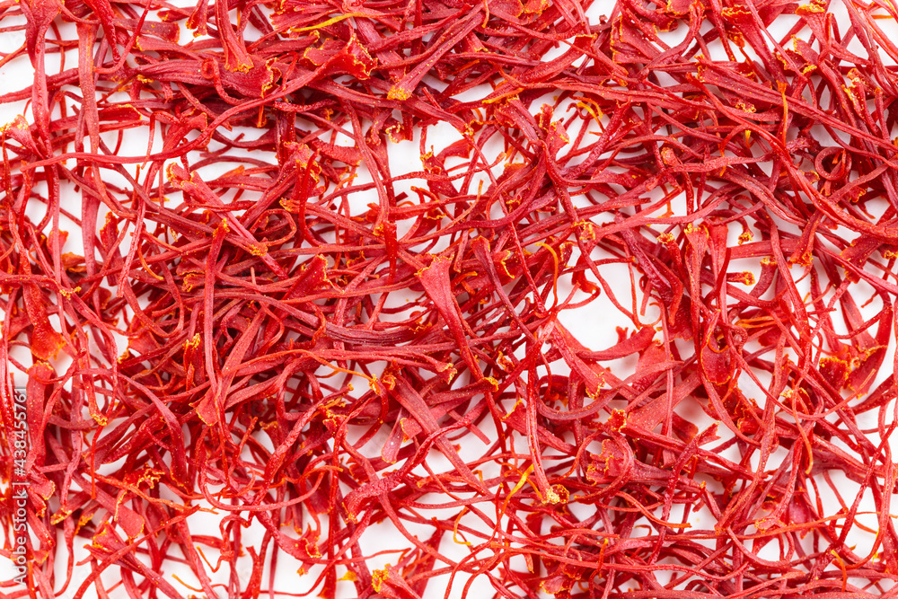 background - many crocus saffron threads