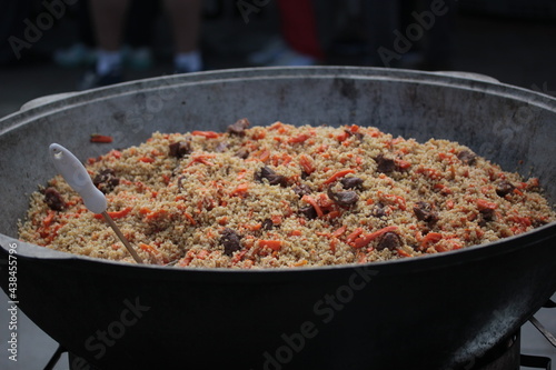 vat with pilaf