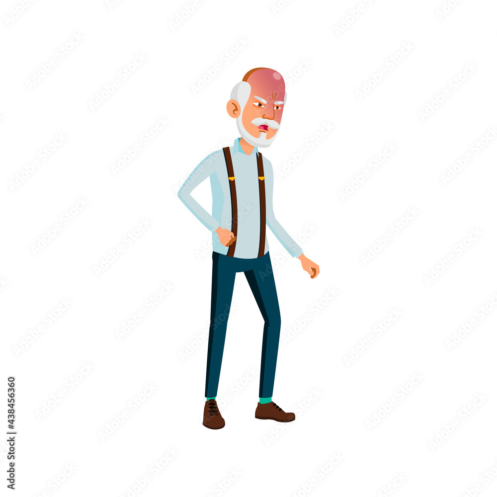 angry elderly man quarrelling with service worker cartoon vector. angry elderly man quarrelling with service worker character. isolated flat cartoon illustration angry elderly man quarrelling with service worker cartoon vector. angry elderly man quarrelling with service worker character. isolated flat cartoon illustration