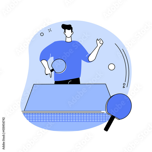 Table tennis abstract concept vector illustration.