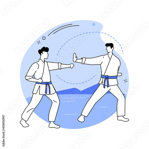 Martial Arts abstract concept vector illustration.