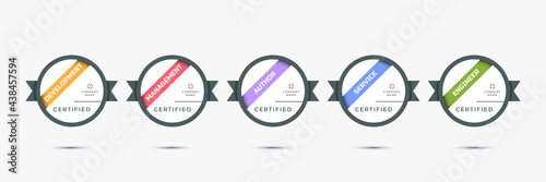 Certification digital skill badge. Modern certified icon logo template. Vector sign emblem illustration.