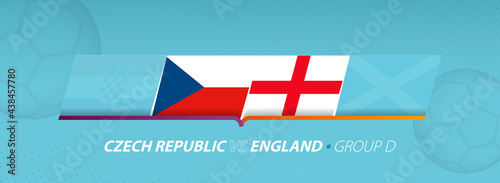 Czech Republic - England football match illustration in group D.