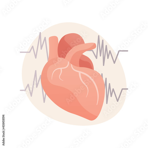 Heart disease diagnosis abstract concept vector illustration.