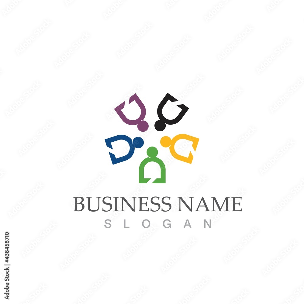 Community, network and social icon Community, network and social icon