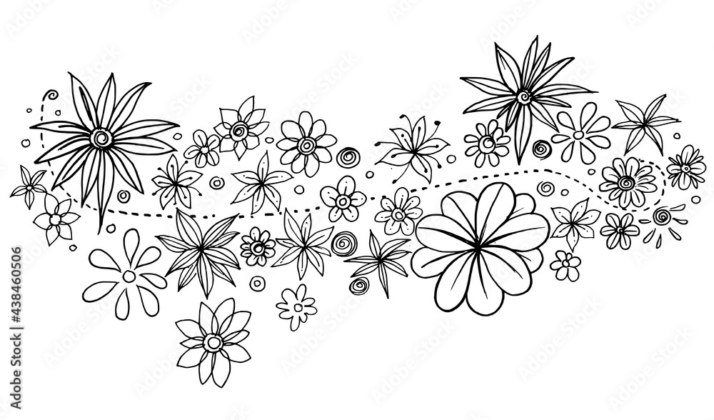 Flowers Doodle Vector Flowers Doodle Vector