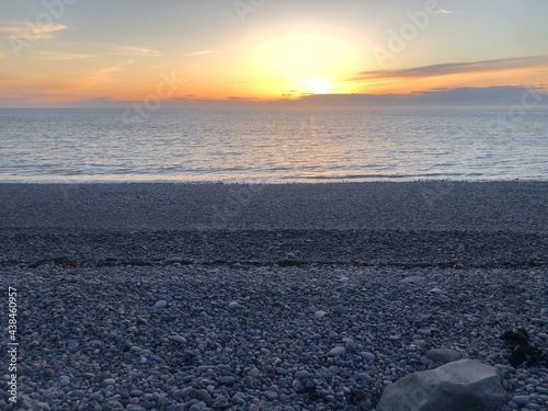 sunset on the ocean in nova scotia