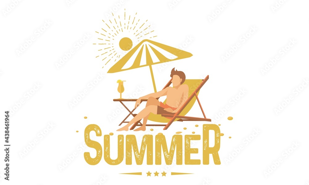 Summer artwork Vector design for tee shirt in custom and beach lover.