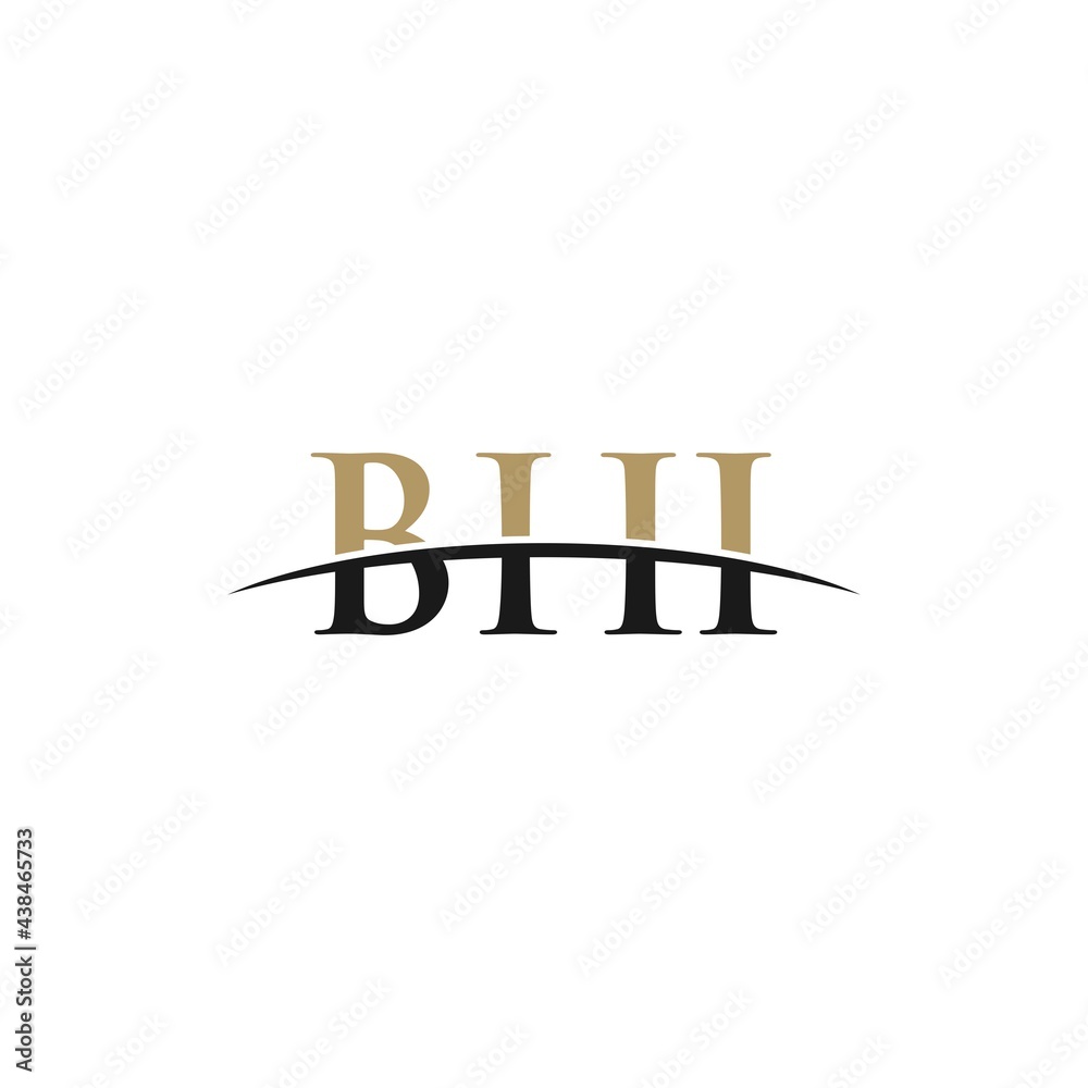 BHI initial overlapping movement swoosh horizon, logo design inspiration company