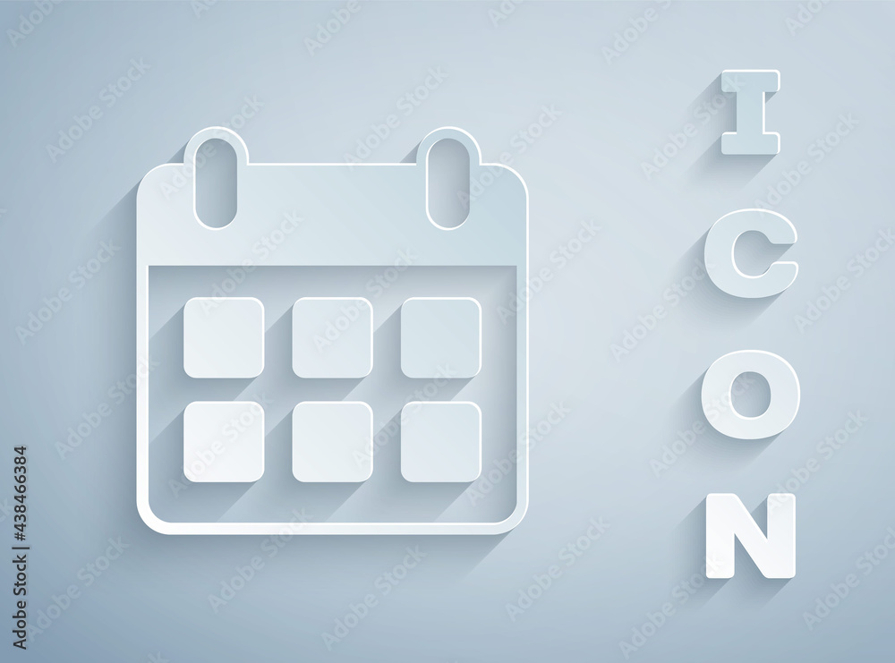 Paper cut Travel planning calendar and airplane icon isolated on grey background. A planned holiday trip. Paper art style. Vector Paper cut Travel planning calendar and airplane icon isolated on grey background. A planned holiday trip. Paper art style. Vector