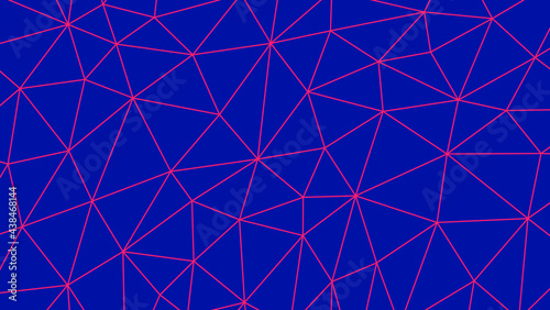 Vector Geometric background with Triangles. Red and blue geometric wallpaper.