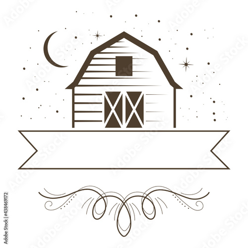 barn, agriculture related vector graphic design element