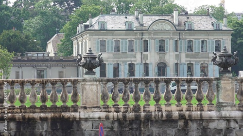 Public building (former hotel restaurant) located in Parc des Eaux-Vives, city of Geneva (Switzerland). This place will host Biden Putin summit on June 16 2021.