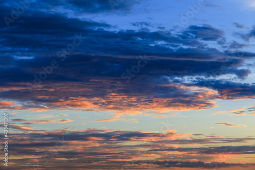 The sky changes color during sunset. © kamoljindamanee