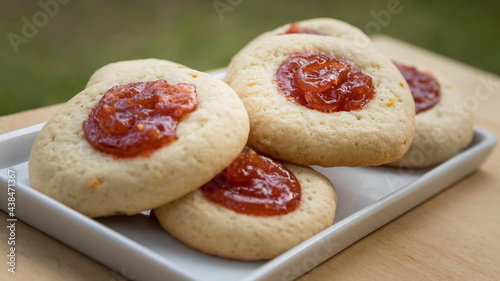 Some delicious homemade quince cookies photo