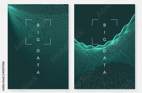 Digital technology abstract background. Artificial intelligence, deep learning and big data concept.