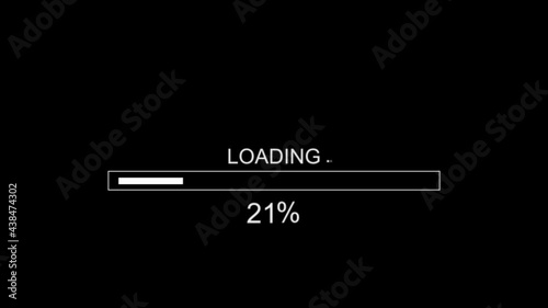 Loading bar, loading screen with alpha , white color loading video.