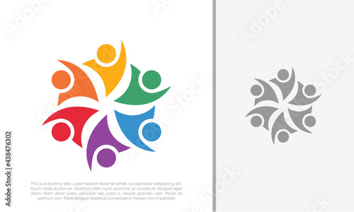 Global Community Logo Icon Elements Template. Community human Logo template vector. Community health care. Abstract Community logo