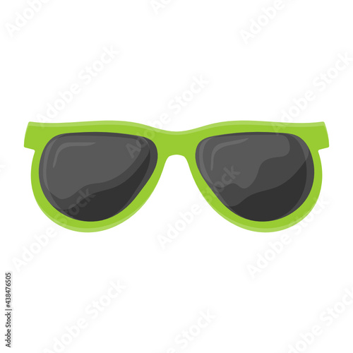 green sunglasses Concept Vector Icon Design, Summer Spring activities Symbol, Hot Weather Sign, Warmest Season Elements Stock illustration