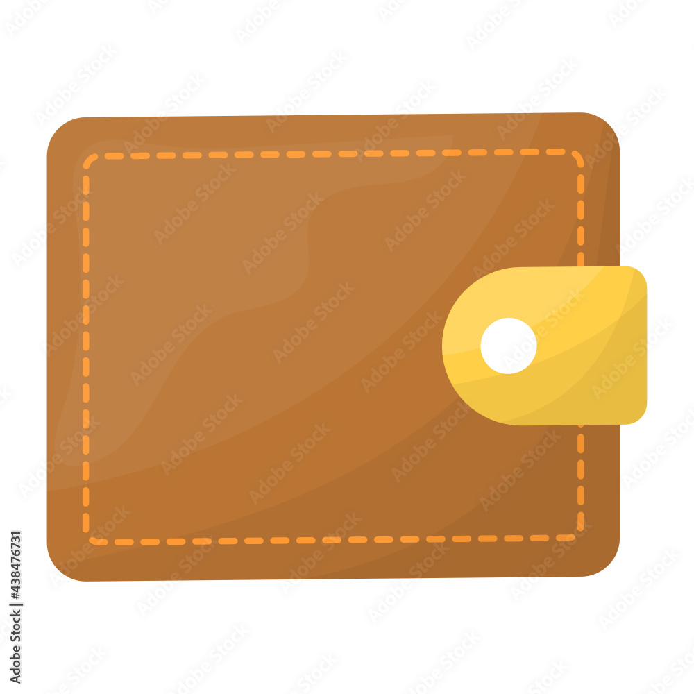 Mens bifold Slim Wallet Concept, small leather goods Vector Icon Design, Summer Spring activities Symbol, Hot Weather Sign, Warmest Season Elements Stock illustration