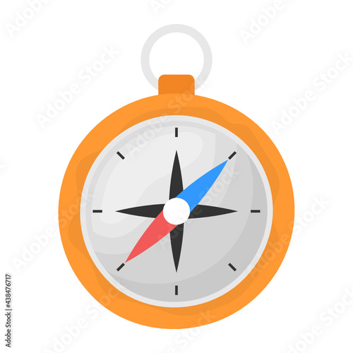 dry magnetic portable compass Concept Vector Icon Design, Summer Spring activities Symbol, Hot Weather Sign, Warmest Season Elements Stock illustration