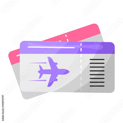 Boarding Pass Concept, Travel and Tourism Ticket Vector Icon Design, Summer Spring activities Symbol, Hot Weather Sign, Warmest Season Elements Stock illustration