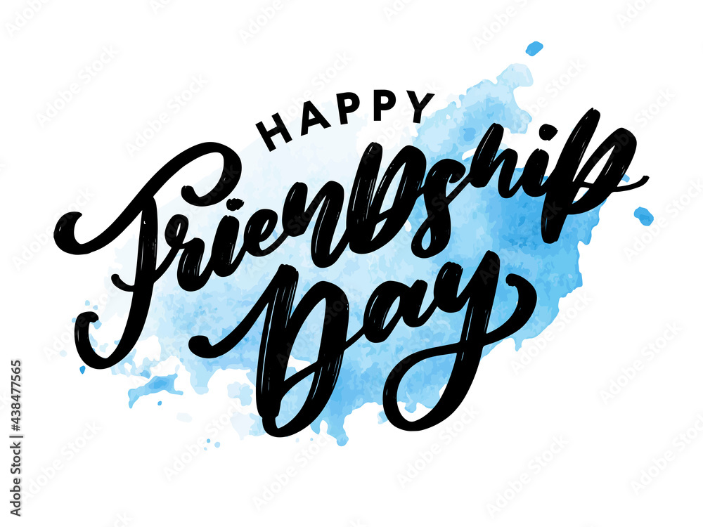 Happy Friendship Day greeting card. For poster, flyer, banner for website template, cards, posters, logo. Vector illustration.