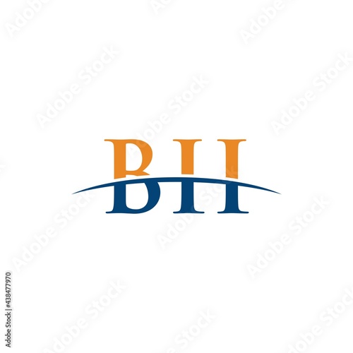 BII initial overlapping movement swoosh horizon, logo design inspiration company
