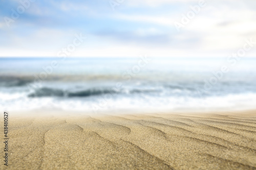 Sand background and sea landscape 