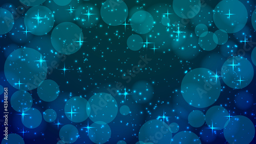 Beautiful festive background in blue tones. Vector design for previews, banner stickers, postcards, etc.