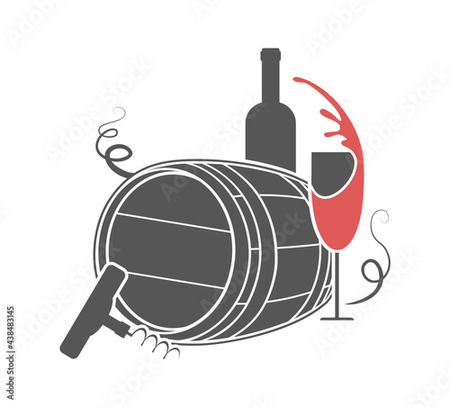 Design of wine drink illustration