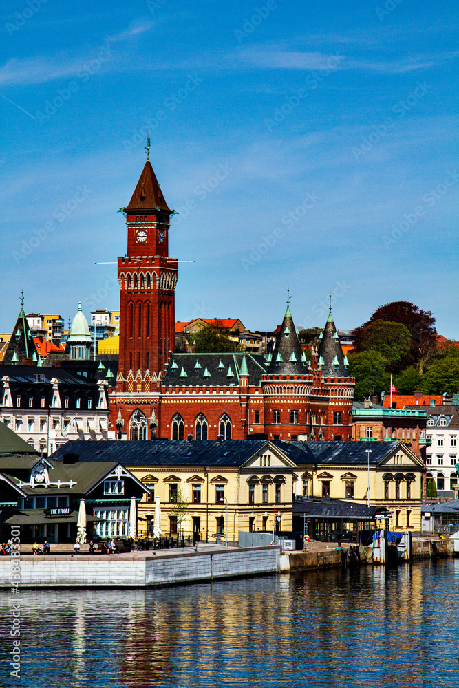 Fototapeta premium Beautiful Helsingor with clear blue sky