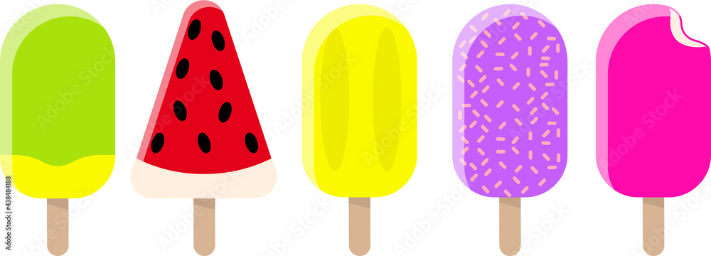 Ice cream . pink . vector . sweet summer frozen dessert . cafe . weekend . beach . food . child . Icons . set ice cream . collection of vector ice creams . watermelon Ice cream . pink . vector . sweet summer frozen dessert . cafe . weekend . beach . food . child . Icons . set ice cream . collection of vector ice creams . watermelon