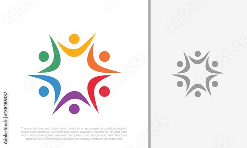 Global Community Logo Icon Elements Template. Community human Logo template vector. Community health care. Abstract Community logo