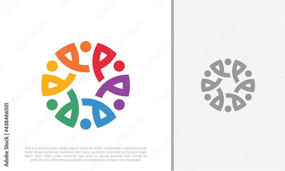 Global Community Logo Icon Elements Template Community Human Logo