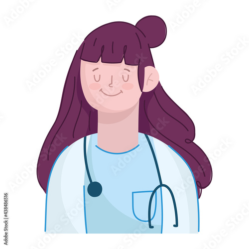 woman doctor with stethoscope