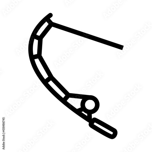 Icon Of Curved Fishing Tackle
