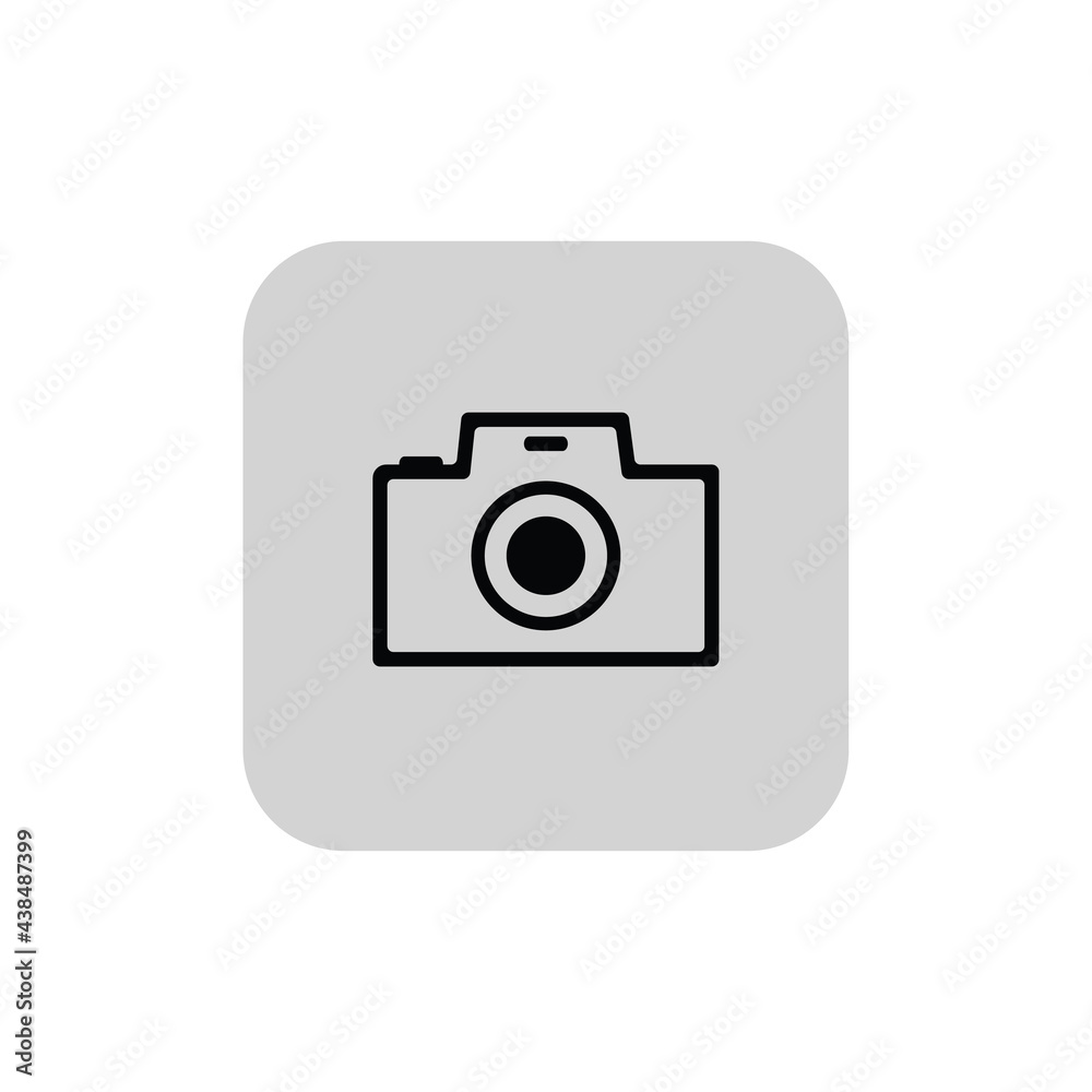 Photo camera flat icon logo, focus sign - vector. Vector illustration