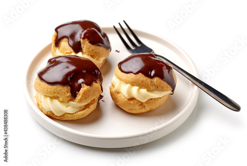 Fotografía freshly baked cream puffs