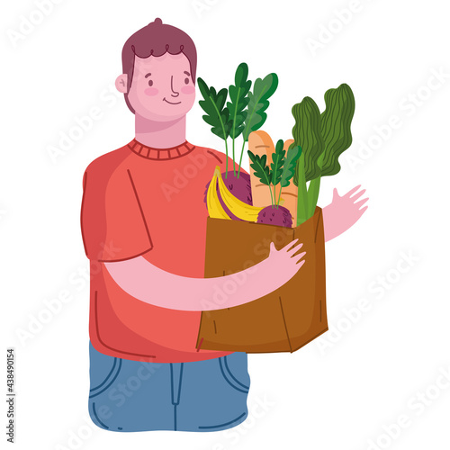 man delivery food