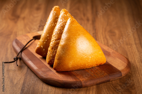 Arabic meat sfiha on the table.