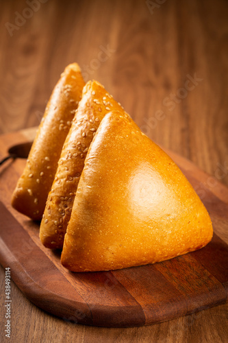 Arabic meat sfiha on the table.
