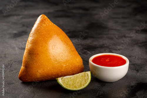 Arabic meat sfiha on the table.