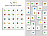 Puzzle game. IQ test. Make a shape from the details. Education logic game for preschool kids. Vector Illustration