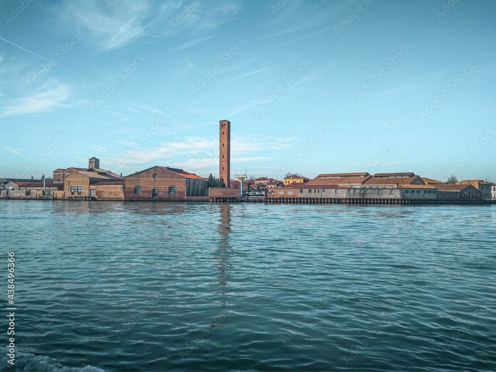 Small island on the way from Venice to Burano by vaporetto. Small island on the way from Venice to Burano by vaporetto.
