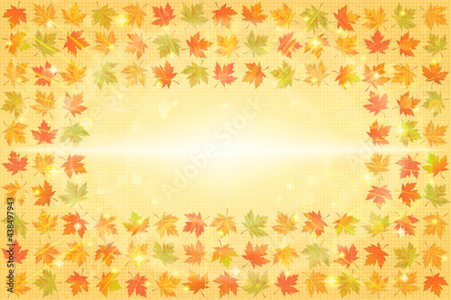 Autumn background with fallen maple leaves. 