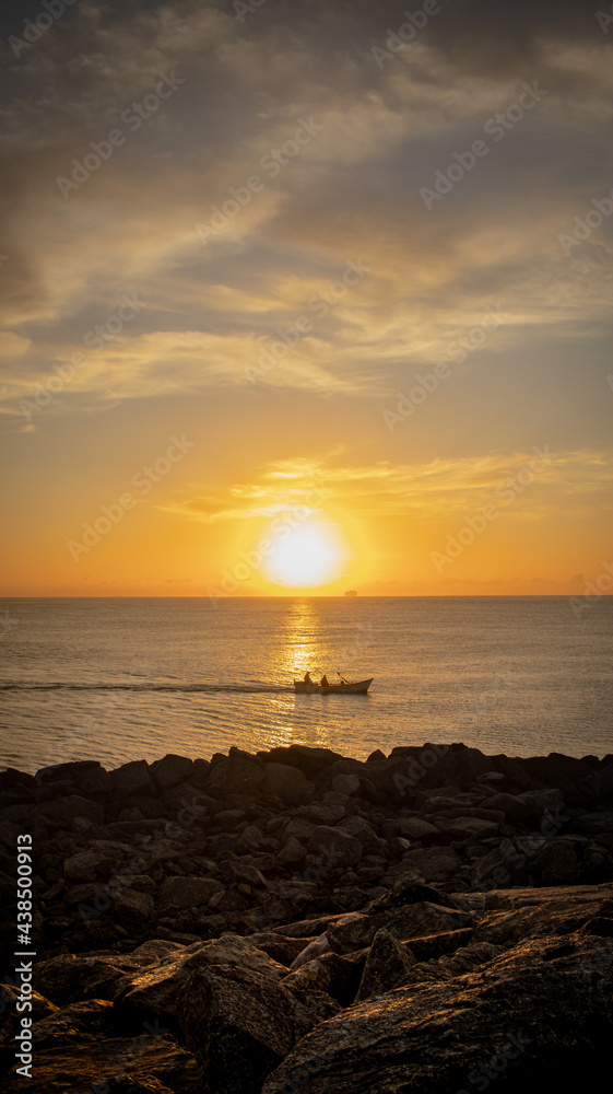 sunset over the sea