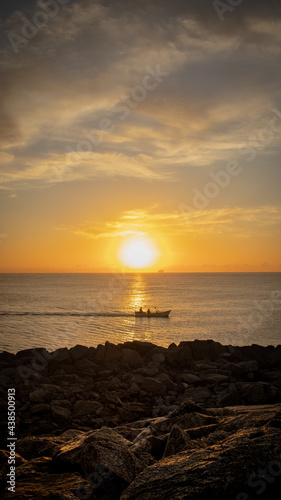 sunset over the sea